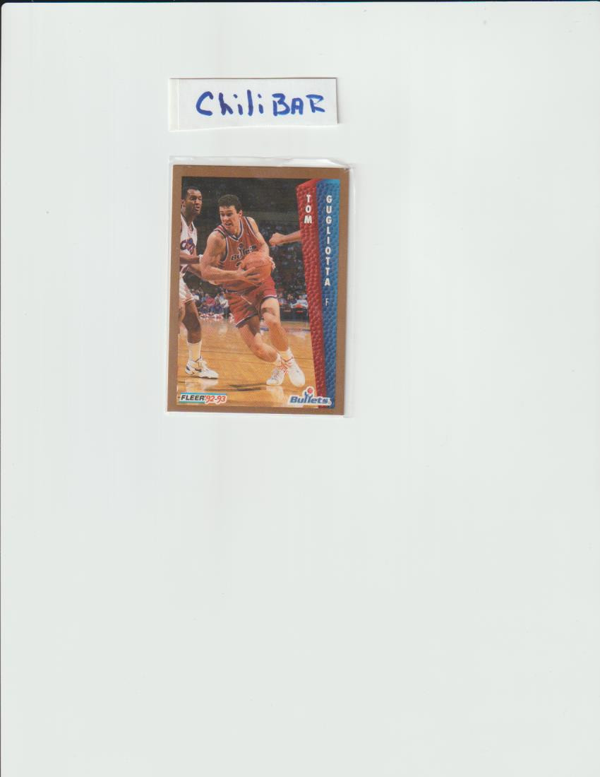 1992-93 Fleer Tom Gugliotta RC #437 Washington Bullets