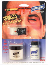 GRAFTOBIAN SPECIAL EFFECTS FX WAX WORKS TRAUMA KIT, latex,blood,wax