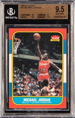 1986 Fleer Basketball #57 Michael Jordan RC BGS 9.5 - PWCC rated top 5% - Picture 1 of 3