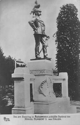 L080 King Umberto I of Italy monument in Alessandria postcard