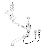 Blanco 222767 Ablaufgarnitur 3,5''-Sieb ÜBerlauf Rechteckig/Horizontal