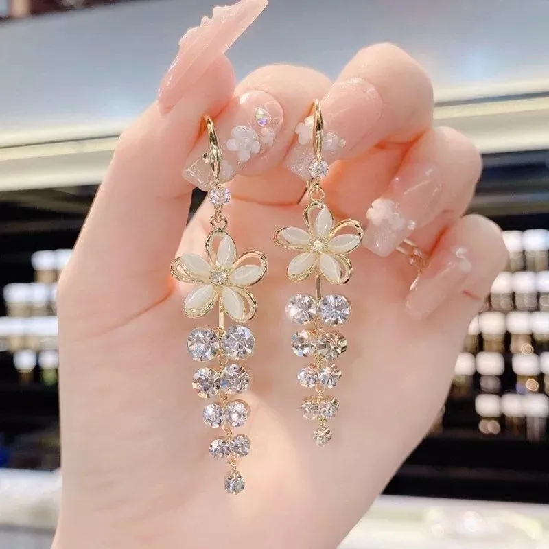 Long type best sale earrings
