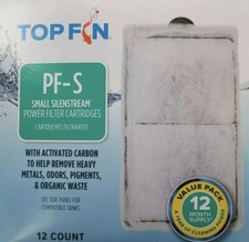 TOP FIN PF-S SILENSTREAM FILTER CARTRIDGES  12 Count/Box  Size 5.5" x 3.1"