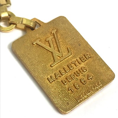 LOUIS VUITTON Logo Martier Vintage MALLETIER DEPUIS 1854 Key charm