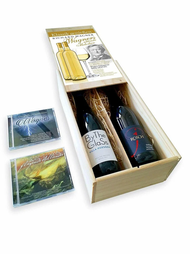 CD Klassik Geniessen: Richard Wagner Große Ouvertüren/Der Flieg -Weinbox mit 4CD - Bild 2 von 2