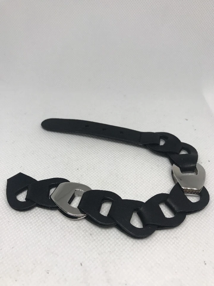 Michael Kors cuero negro con correa de reloj de acero inoxidable -A93 Foto 3 de 4