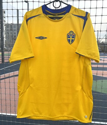 Schweden Nationalmannschaft Heim Fußball Trikot 05/06 WM 2006 Umbro Größe L