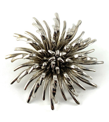 Atomic Starburst Pin | Stainless (Non-Tarnish) | 1950s |  1 7/8'' | NOS