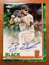 2019 Chrome Sapphire Ray Black Rookie Green Refractor Auto #d 24/50 - Giants RC