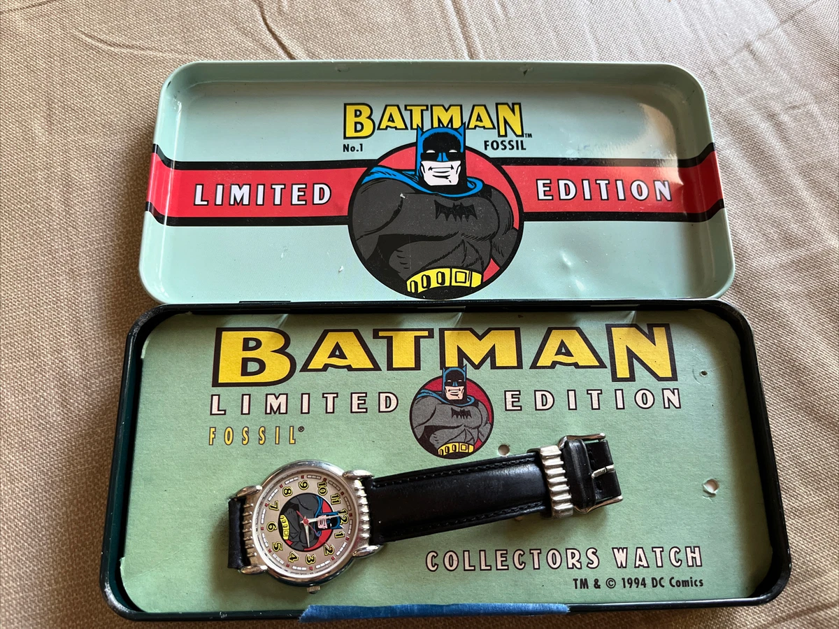 BATMAN LIMITED EDITION FOSSIL COLLECTORS WATCH 1 1994 not running