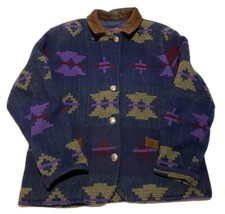 Vintage Woolrich Jacket Womens M L Aztec Wool Long Sleeve Jacket Made in USA O1