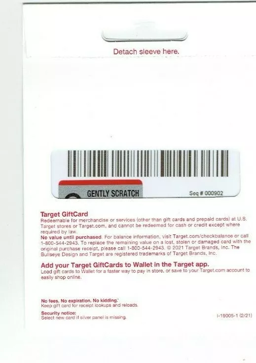   Gift Card for any amount in a Secure Sleeve