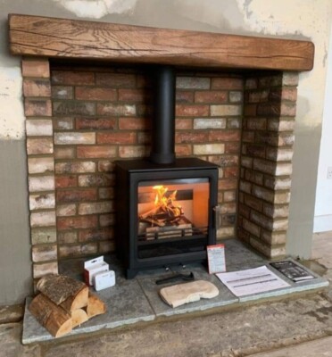 Kaminsims Mantel Form massiv Eiche Balken 6x4