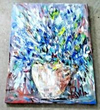 New! Original Collectible "Texas Bluebonnets" impressionistic oil painting 16x20