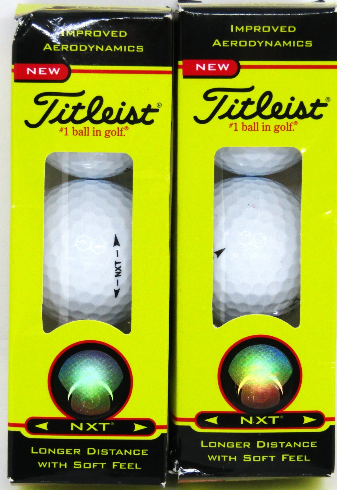 Titleist NTX Aerodynamics Golf Balls, (2) boxes of 3 Balls.  New.