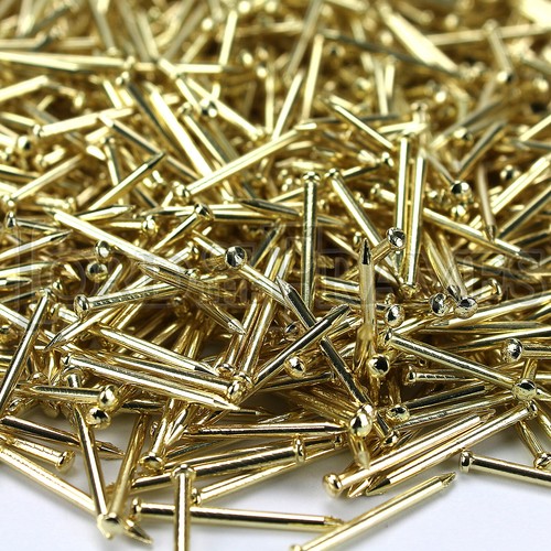 Hardened Picture Pins Nails Hang Frame Brass Nickel Knurled Shim Blued 17-26mm - Picture 11 of 29