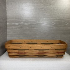 Longaberger 1993 Signed Brown Rectangle Servi...