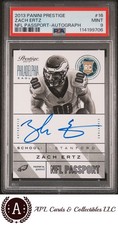 2013 Panini Prestige #16 Zach Ertz NFL Passport AUTO PSA 9