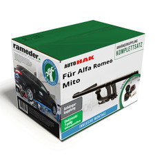 Auto Hak Anhängerkupplung abnehmbar & 7pol TowTec E-Satz für Alfa Romeo Mito 08-