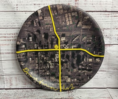 Ilan Dei for Lemonade LA Landmarks Downtown LA Aerial View 11'' Plate Multicolor