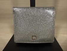 Kate Spade Silver Glitter Credit Card Cash Change Holder Case Bifold Wallet