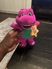 Fisher-Price Barney s World Plush - Barney Purple Dinosaur Stuffed Animal 8 NEW