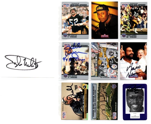 Pittsburgh Steelers original hand signed autograph collection