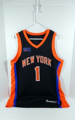 2022 New York Knicks Obi Toppin #1 Black Nike Swingman City Ed Jersey Nike 48 L