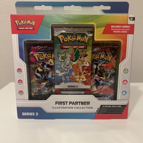 Pokémon TCG First Partner Illustration Collection Series 3 Box - 3 Packs, Promo