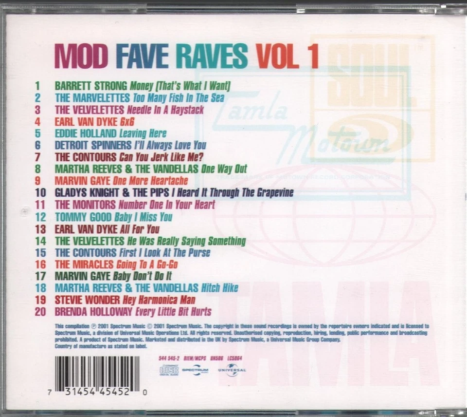 Various Artists Mod Fave Raves Vol 1 - 20 Collectable Modernist Soul Classics CD - Bild 2 von 2