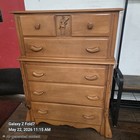 Virginia House 5-Drawer Dresser Maple Finish Brown Wood Freestanding 46x60 — photo 1