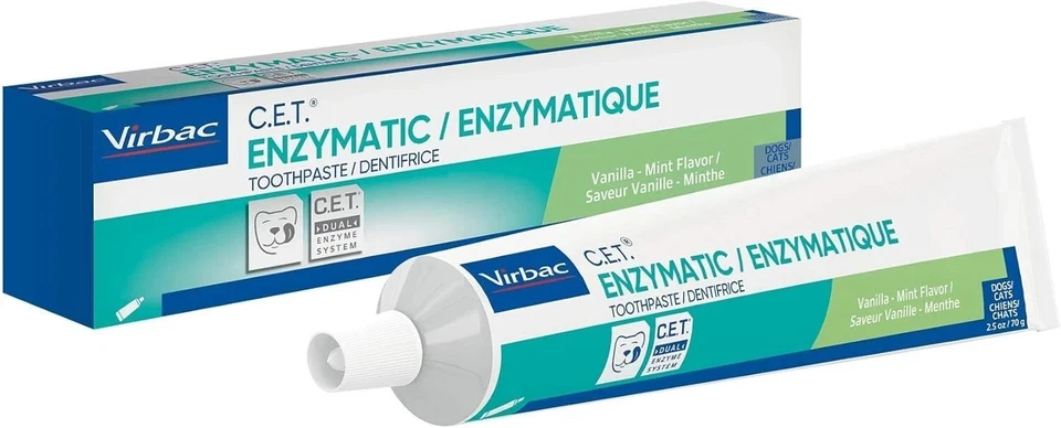 Virbac C.E.T. Enzymatic Toothpaste For Cats/Dogs Vanilla Mint Flavor, 2.5oz Tube - Image 2 of 4