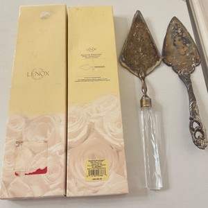 VTG Lenox Wedding Promises Opal Innocence Crystal Giftware Cake dessert Server