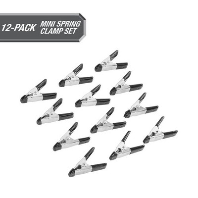 Mini Metal Spring Clamp Set of 12 Small Woodworking Clamps for Crafts Gluing DIY