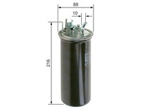 BOSCH 0450906459 Fuel Filter In-Line 88mm Diameter Fits Audi A6 A6 Allroad