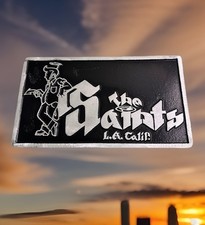 Vintage Cast Aluminum The Saints La Calif  Very Rare Car Club Plaque