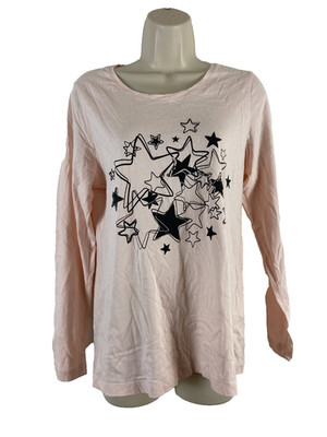 Esmara Lingerie Women s Pyjama Top Beige Star Print Size 12-14