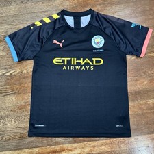 Manchester City 19/20 Away Football Shirt Medium Puma Original Jersey Eligio