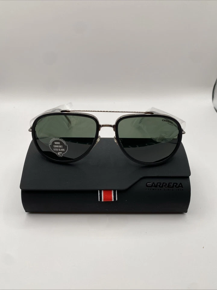Gafas de sol Carrera 166/S 6LB para hombre aviador marco de rutenio lentes polarizadas nuevas Foto 2 de 4