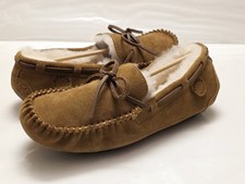 Fireside By Dearfoams Shearling Moccasin Victor Slipper Chestnut Sheepskin US 12