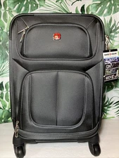 SwissGear Sion Softside Expandable Luggage, Dark Grey, Carry-On 21-Inch