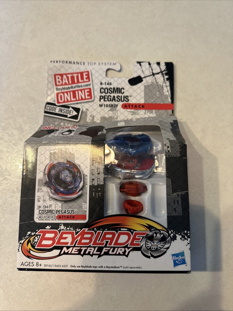 Beyblade Metal Fury B-146 COSMIC PEGASUS W105R2F ATTACK -Hasbro