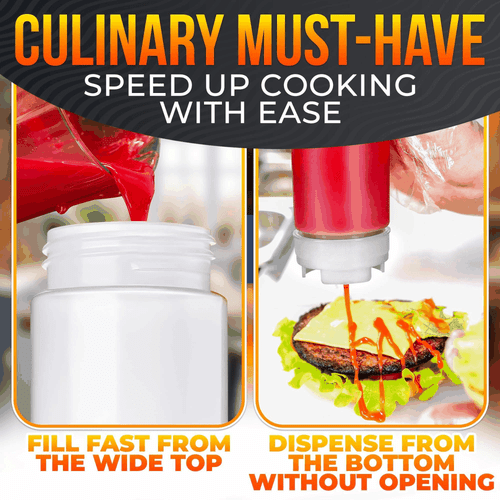 6er Set Gewürz-Quetschflaschen für Saucen 16 Unzen - selbstschließendes Ventil einfach - Bild 5 von 9