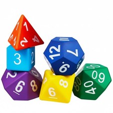 6 Pcs Jumbo Polyhedra Dice 3.94 Inch Jumbo Foam Polyhedral Dice 6 Set 4, 6, 8...