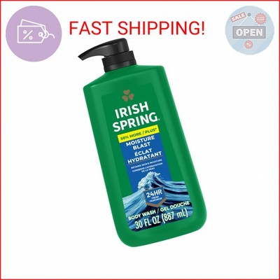 Irish Spring Mens Body Wash, Moisture Blast Body Wash for Men, Feel Fresh All Da