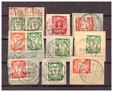 Danzig 1936 Sammlung Briefst&uuml;cke verschiedener Ortschaften von Danzig  1