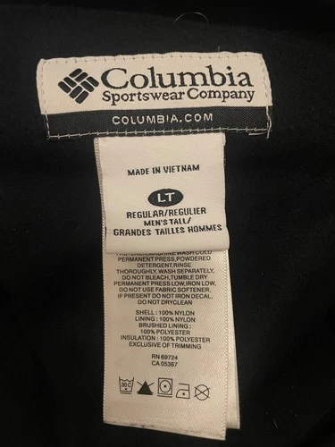 Columbia Titanium Ski Jacket Mens XXLT 2X TALL Black  EX COND! image 4