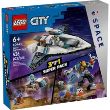 New LEGO City Space Explorers Pack  Ages 6 and Up 3 Building Sets in 1 Box 60441