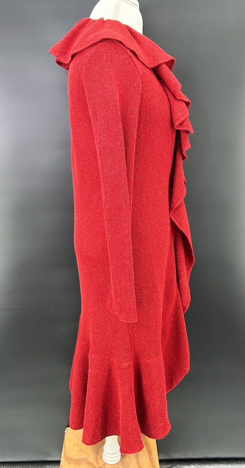 Beyond Threads Alpaca Wool Open Front Ruffle Dust… - image 16