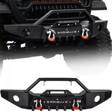 Front Bumper for 07-24 Jeep Wrangler JK Unlimited JL  W/ Fog Light Hole D-Ring